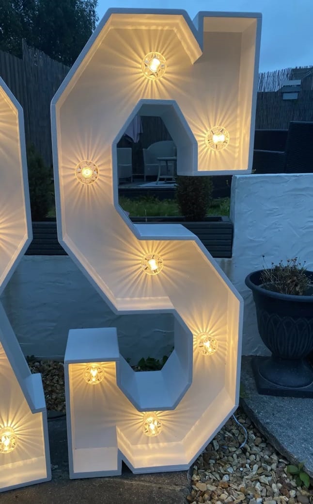 Light Up Letters Hire, Balloon Displays, Bouncy Castle, Soft Play in